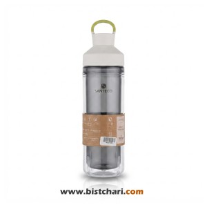 بطری ورزشی طلقی دوجداره 590 میلی لیتر مدل Ocean برند سانتکو Santeco