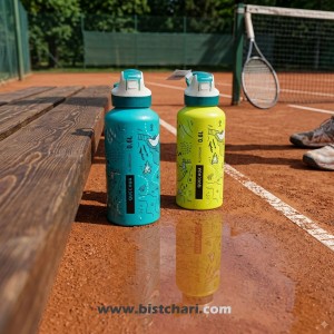 قمقمه آلومینیوم نی دار 600ml مدل 900 برند کچوا Quechua