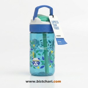 قمقمه طلقی نی دار بچگانه حجم 400 ml مدل Lagoon برند کامبوکا Kambukka