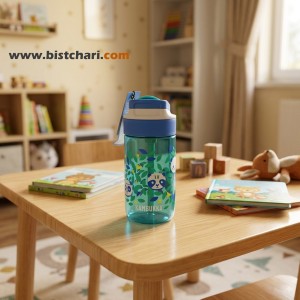 قمقمه طلقی نی دار بچگانه حجم 400 ml مدل Lagoon برند کامبوکا Kambukka