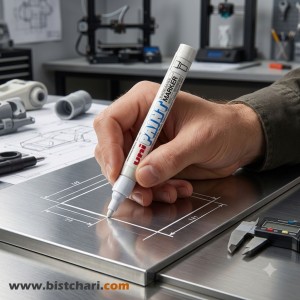 ماژیک پرمننت سفید مدل Uni Paint marker برند یونی بال Uniball کد PX-21