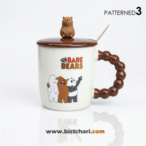ماگ(لیوان) سرامیکی درب دار طرح We Bair Bear