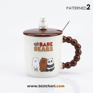 ماگ(لیوان) سرامیکی درب دار طرح We Bair Bear