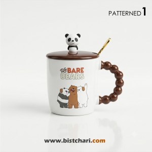 ماگ(لیوان) سرامیکی درب دار طرح We Bair Bear