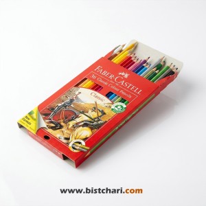 مداد رنگی 36 رنگ کلاسیک جعبه مقوایی برند فابرکاستل Faber Castell