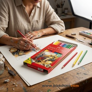 مداد رنگی 36 رنگ کلاسیک جعبه مقوایی برند فابرکاستل Faber Castell