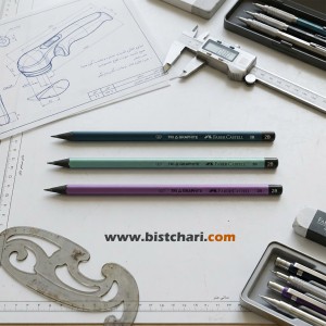 مداد مشکی Tri-Graphite 2B برند فابر کاستل Faber Castell