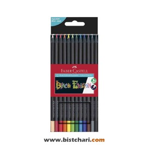 مداد رنگی 12 رنگ سری Black edition جعبه مقوایی برند فابرکاستل Faber Castell