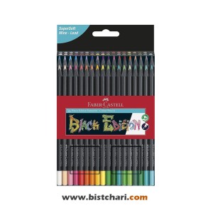 مداد رنگی 36 رنگ سری Black edition جعبه مقوایی برند فابرکاستل Faber Castell