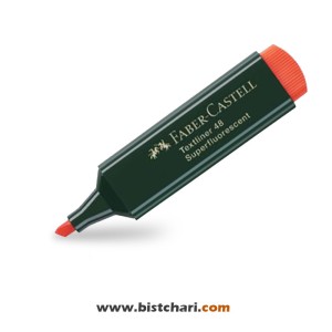 ماژیک هایلایتر رنگ قرمز بدنه مشکی برند فابر کاستل Faber-Castell