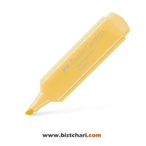 ماژیک هایلایتر رنگ پاستلی زرد بدنه شفاف برند فابر کاستل Faber-Castell