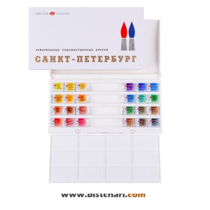 ست آبرنگ 24 رنگ برند سنت پترزبورگ St. Petersburg