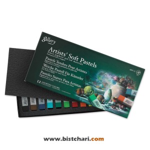 پاستل گچی 12 رنگ Soft pastel برند گالری Gallery