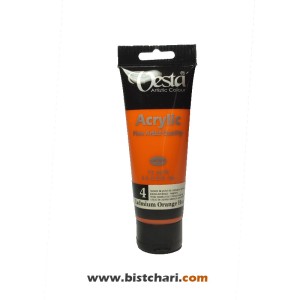 رنگ اکریلیک Cadmium orange hue کد 4 حجم 75 ml برند وستا Vesta