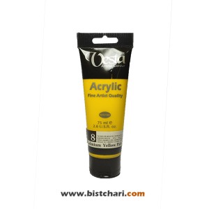 رنگ اکریلیک Cadmium yellow pale hue کد 8 حجم 75 ml برند وستا Vesta