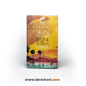 مداد رنگی 12 رنگ پوست روشن Light tones جعبه فلزی برند ام کیو MQ