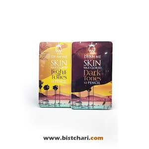 مداد رنگی طیف پوست 12 رنگ پوست روشن +12 رنگ پوست تیره برند ام کیو MQ