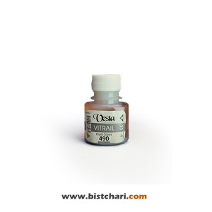 رنگ ویترای رنگ Dark silver کد 490 حجم 40 ml برند وستا Vesta