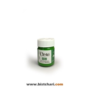 گواش رنگ Permanent green middle کد 484 حجم 30 ml برند وستا Vesta