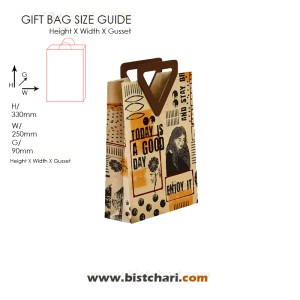 کرافت بگ (گیفت بگ) طرح دار سایز 3 برند مریکس Merrix