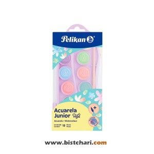 آبرنگ 12 رنگ پاستلی همراه با قلمو برند پلیکان Pelikan