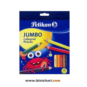 مداد رنگی 12 رنگ مدل Jumbo برند پلیکان Pelikan
