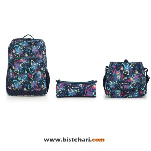 ست کوله پشتی سایز 30 ،کیف غذا و جامدادی مدل Tizas برند گابل Gabol