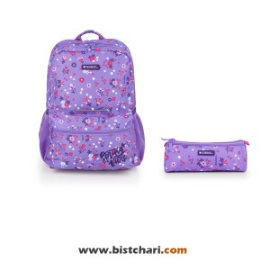 ست کوله پشتی سایز 32 و جامدادی مدل Violet برند گابل Gabol