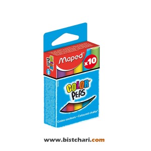 گچ رنگی تخته سیاه 10 رنگ مدل Color' peps برند مپد Maped