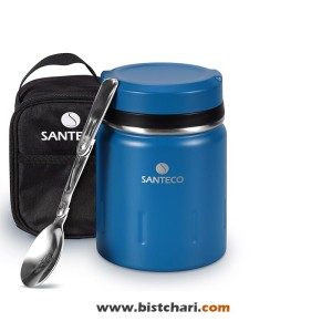 فلاسک غذا دوجداره کیف دار 500 میلی لیتر مدل Koge برند سانتکو Santeco