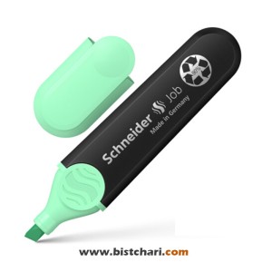 ماژیک هایلایتر رنگ سبز پاستلی مدل Job برند اشنایدر Schneider