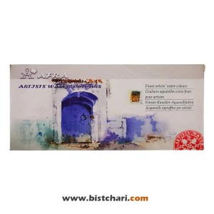 آبرنگ 24 رنگ قرص کامل برند افرا Afra