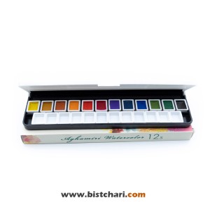 آبرنگ 12 رنگ برند آقامیری Aghamiri