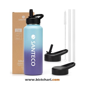 بطری ورزشی دوجداره 1100 میلی لیتر مدل Solund برند سانتکو Santeco