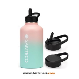 بطری ورزشی دوجداره 1900 میلی لیتر مدل Solund برند سانتکو Santeco