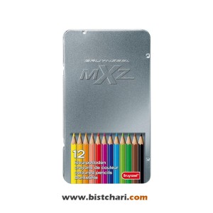 مداد رنگی 12 رنگ جعبه فلزی برند برونزیل Bruynzeel