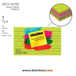 استیک نوت (کاغذ چسب دار) خط دار مدل FA9213 برند اسکول فنز Schoolfans