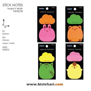 استیک نوت (کاغذ چسب دار) مدل FA9218 برند اسکول فنز Schoolfans