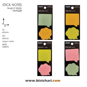 استیک نوت (کاغذ چسب دار) مدل FA9228 برند اسکول فنز Schoolfans