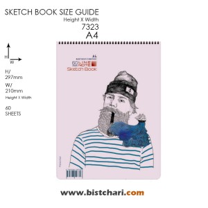 دفتر طراحی 60 برگ A4 مدل illustration collection برند لاین نوت Line note