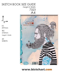 دفتر طراحی 60 برگ A4 مدل illustration collection برند لاین نوت Line note