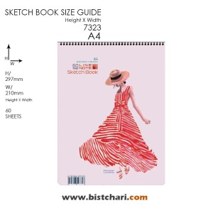دفتر طراحی 60 برگ A4 مدل illustration collection برند لاین نوت Line note