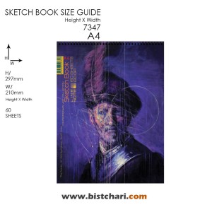 دفتر طراحی 60 برگ A4 مدل Contemporary art collection برند لاین نوت Line note