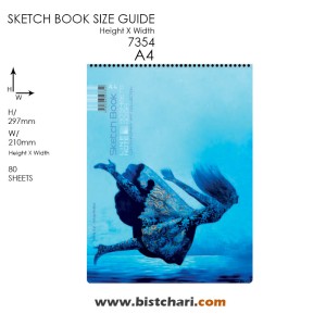 دفتر طراحی 80 برگ A4 مدل Contemporary art collection برند لاین نوت Line note