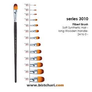 قلمو زبان گربه ای سری 3010 برند پارس آرتیست Pars Artist