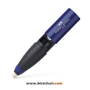 تراش پاک کن دار چرخشی تک سوراخ مخزن دار مدل Combi eraser-sharpener برند فابر کاستل Faber Castell