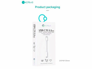 کابل صدای تایپ سی به جک 3.5 میلی‌متری کوتتسی 33012 Coteetci USB-C To 3.5mm audio