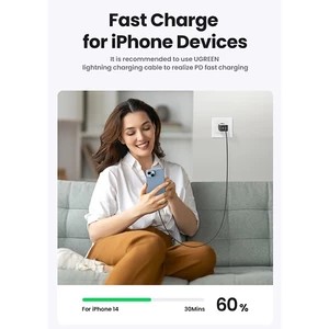 بهترین شارژر دیواری 65 وات Nexode Pro سه پورت یوگرین همراه با کابل 5 آمپر تایپ سی