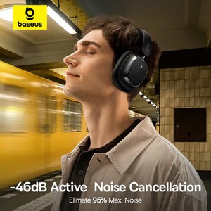 هدفون بلوتوث و هدست سیمی نویز کنسلینگ فعال ANC با اتصال دوگانه بیسوس