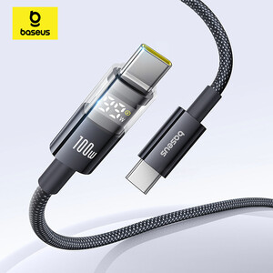 کابل فست شارژ 100 وات 1 و 2 متر بیسوس Display 2